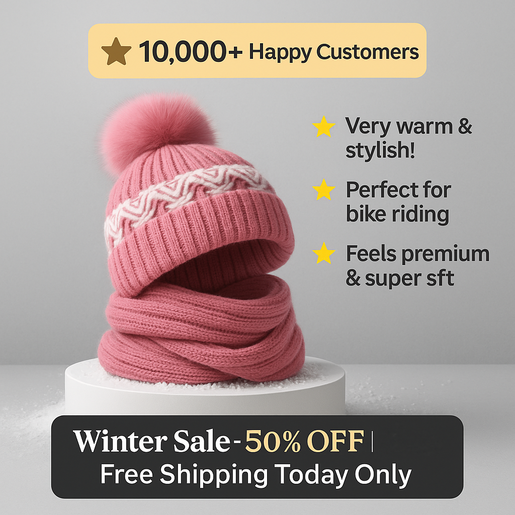 🧣❄️ Windproof Scarf + Cap + Ear Guard ( PREMIUM QUALITY )