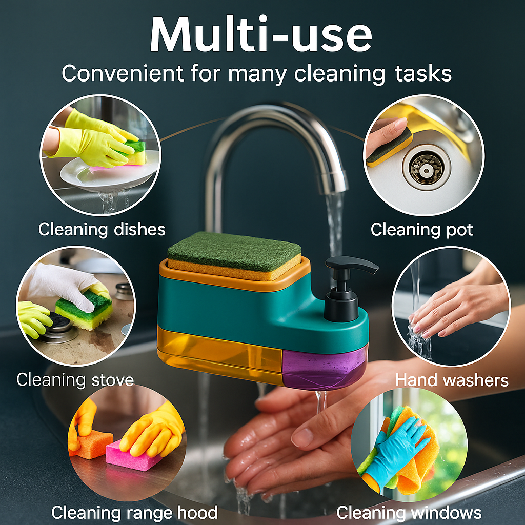 🧴 MARKWELL™ Multi-Colour Countertop Dispenser (500 ml)