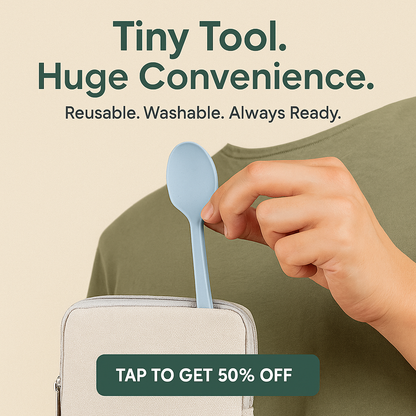 🍴 SmartSpork™ 3-in-1 Reusable Travel Cutlery Set