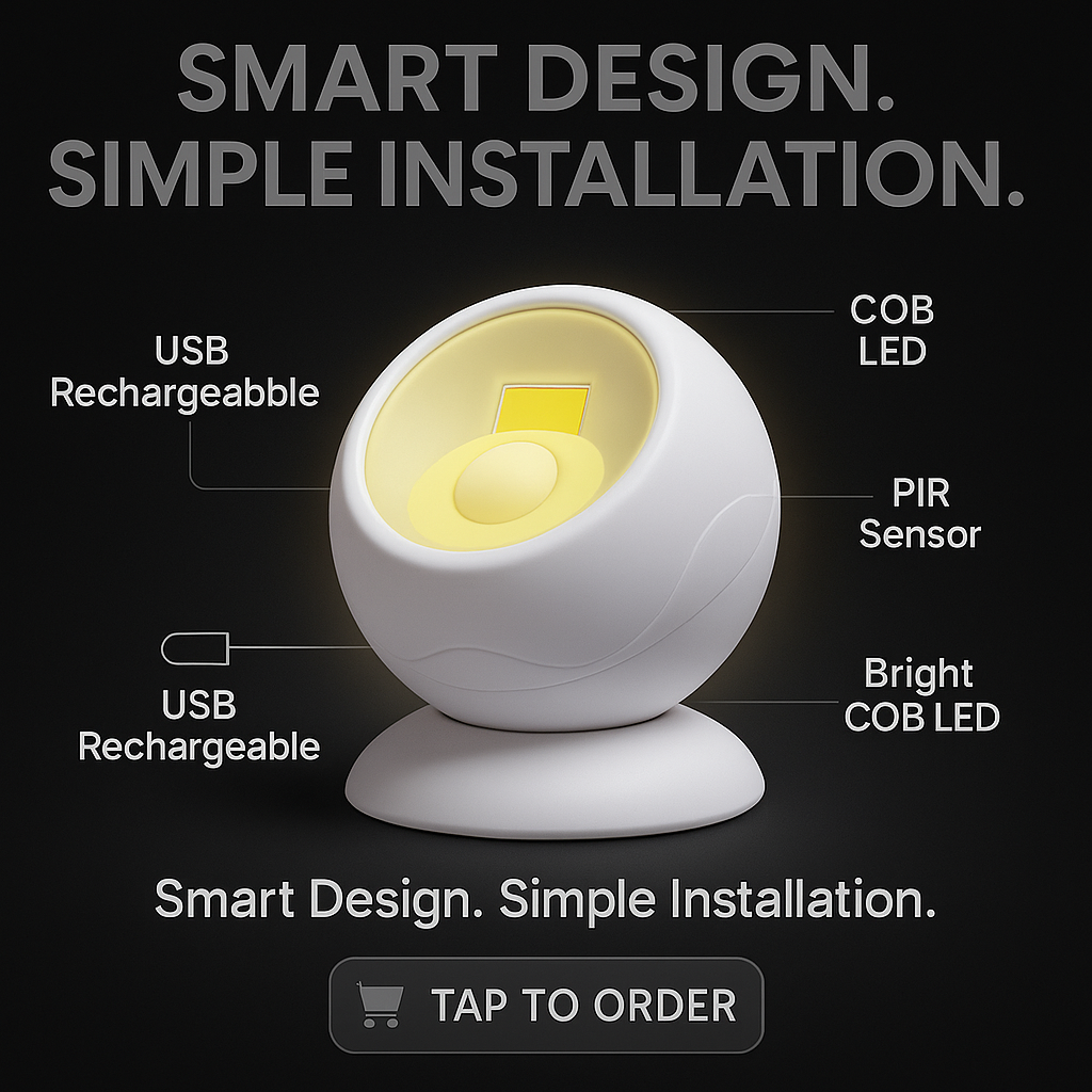 ✨ LumiGlow™ – Smart COB Motion Sensor Light