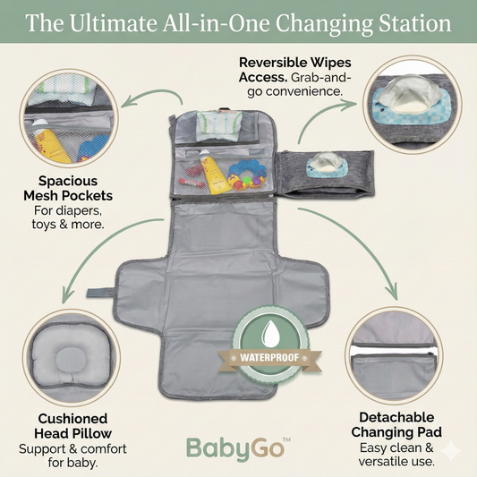 🍼 BabyGo™ Portable Diaper Changing Pad ✨