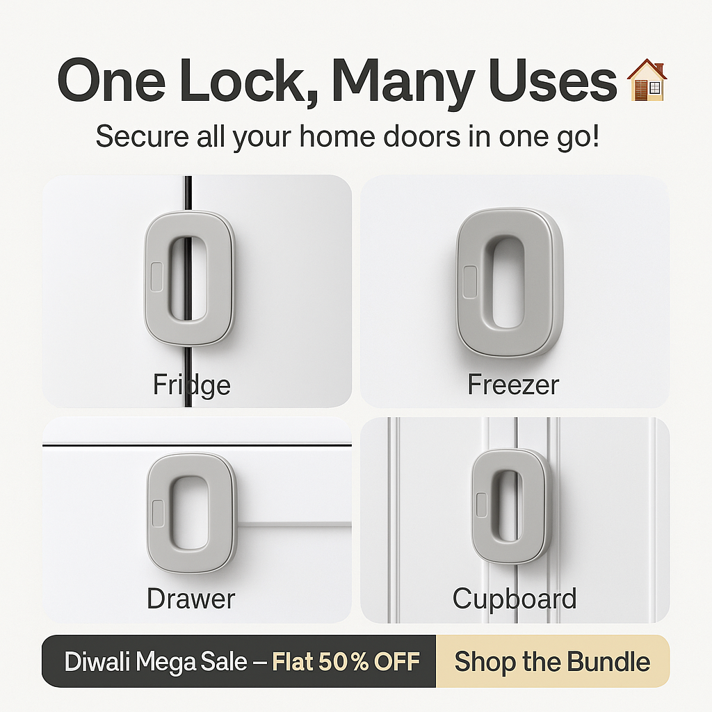 Fridge & Window Child Safety Lock — Keep Little Hands Out! 👶✨