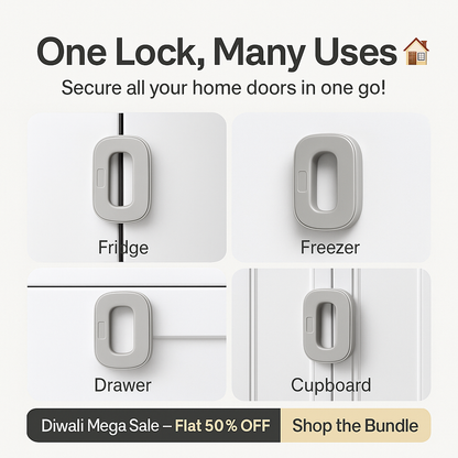 Fridge & Window Child Safety Lock — Keep Little Hands Out! 👶✨