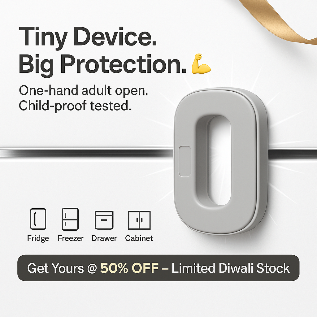 Fridge & Window Child Safety Lock — Keep Little Hands Out! 👶✨