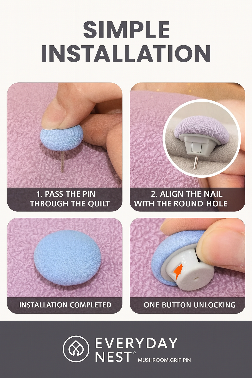 Everyday Nest® Imported duvet Pins (Pack of 10)