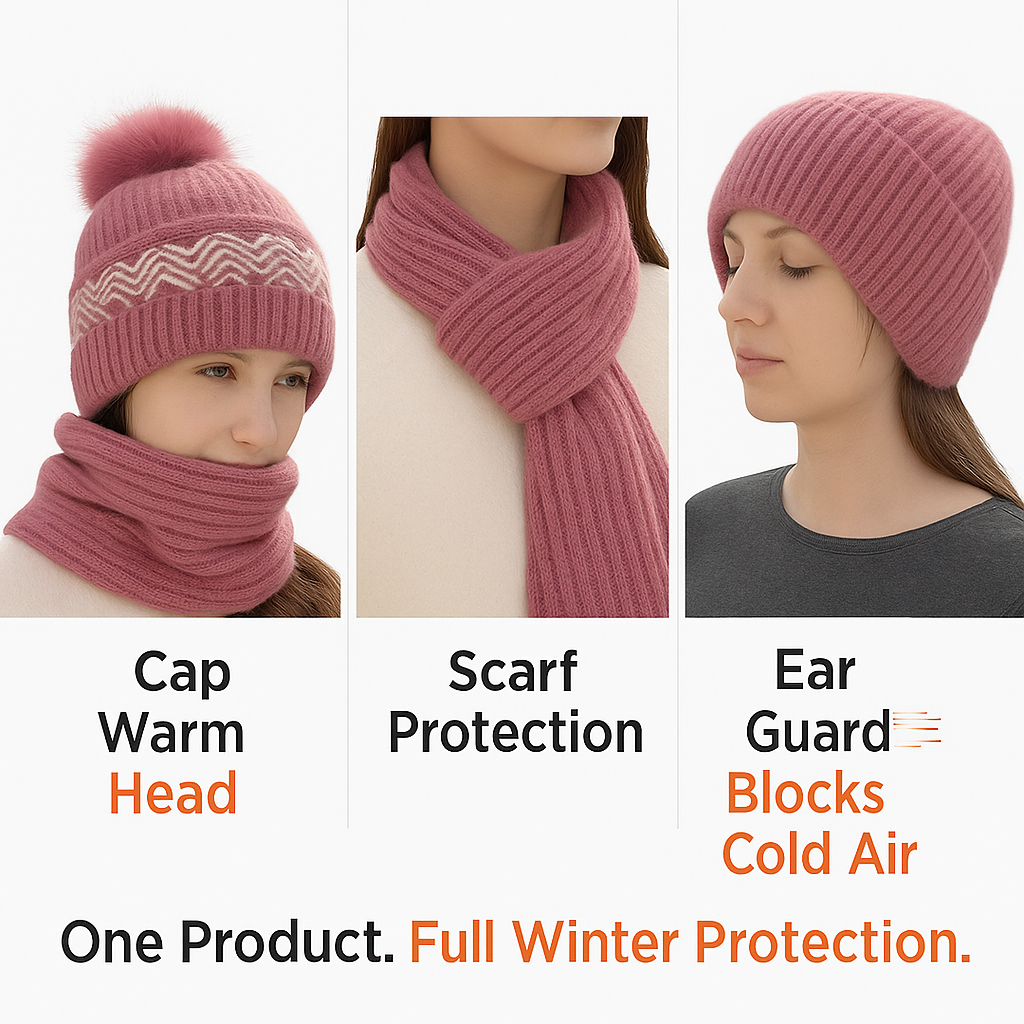 🧣❄️ Windproof Scarf + Cap + Ear Guard ( PREMIUM QUALITY )