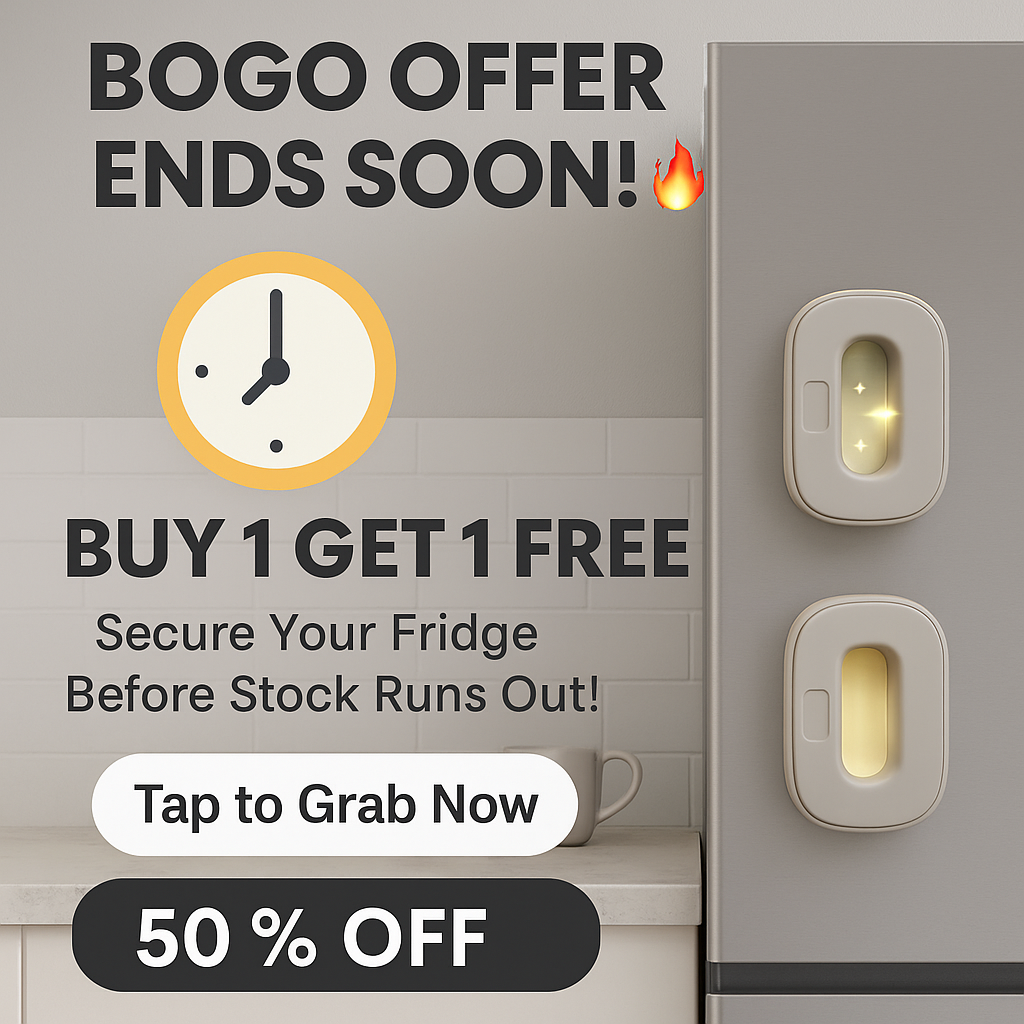 Fridge & Window Child Safety Lock — Keep Little Hands Out! 👶✨