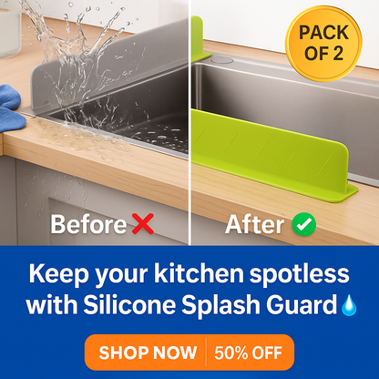 ✨ Silicone Sink Splash Guard (Pack of 2 – 50% OFF) ✨