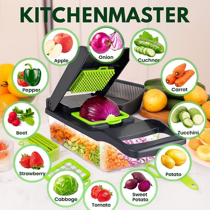 KitchenMaster™ 15-in-1 Premium Veg & Onion Chopper