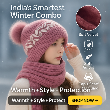 🧣❄️ Windproof Scarf + Cap + Ear Guard ( PREMIUM QUALITY )