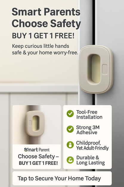Fridge & Window Child Safety Lock — Keep Little Hands Out! 👶✨